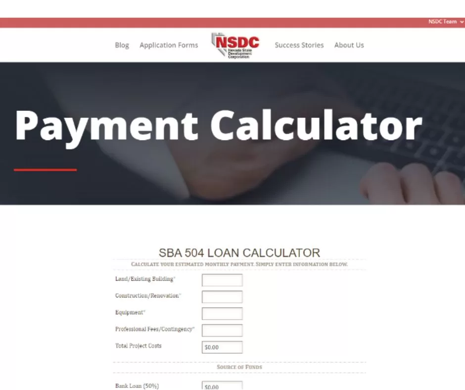 SBA 504 Loan Calculator